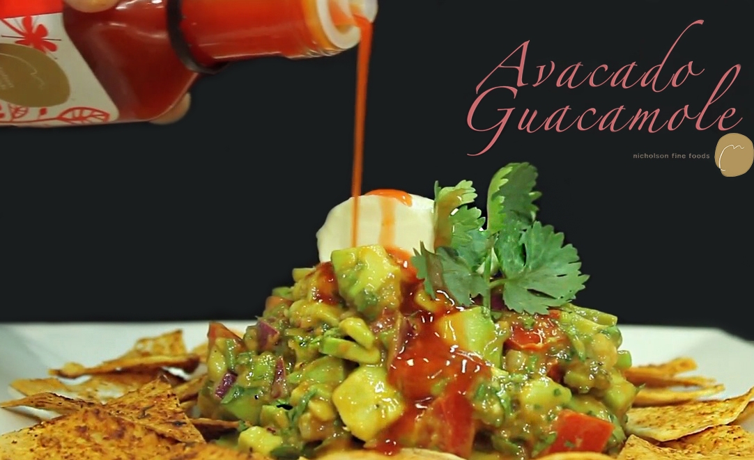 Avocado Guacomole Red Pepper Finishing Vinegar pouring email