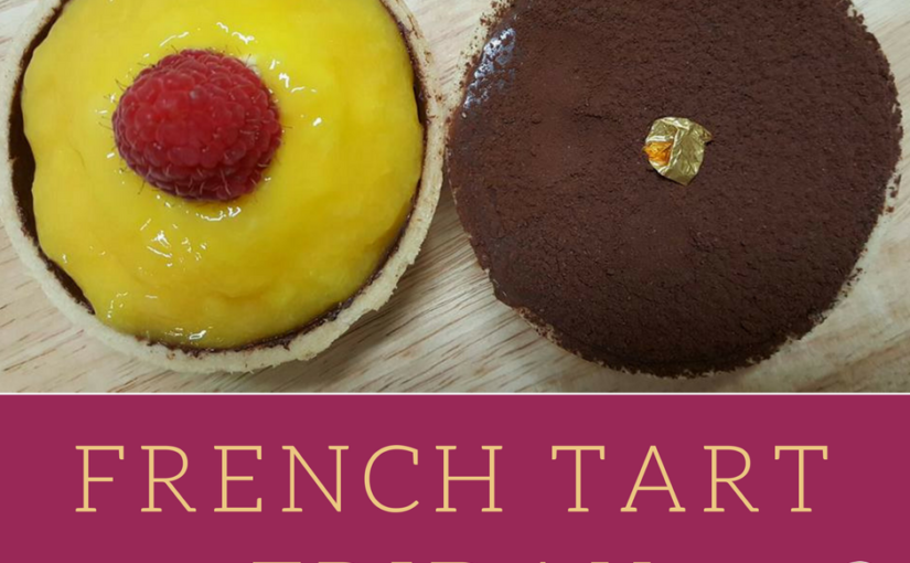 two french tarts, mango and chocolate for french tart friday at nicholson fine foods